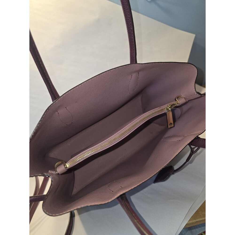 Kate Spade New York Satchel Grape Refined Grain Leather Tote - Picture 9 of 15